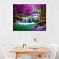 thumbnail image 2 of JRXY  Waterfall Canvas Wall Art Purple Tree Forest Picture Tropical Landscape Painting Nature Wilderness Artwork for Modern Home Office Wall Decor Picture 1, 2 of 4