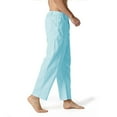 thumbnail image 4 of SOOMLON Men's Pants Slim Drawstring Comfy Pants Cotton Linen Elastic Waist Daily Pants Straight Pants Sports Trousers Light Blue XXXL, 4 of 6