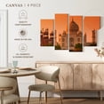 thumbnail image 4 of Elephant Stock Historic Taj Mahal At Sunrise Wall Art - Horizontal Multi Panel Canvas - Living Room Wall Decor - Places Multi Panel - Orange And Brown Decor - 84" x 54", 4 of 4