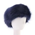 thumbnail image 3 of Womens Winter Furry Earwarmer Earmuffs - Cold Weather Ear Covering Russian - Navy, 3 of 5