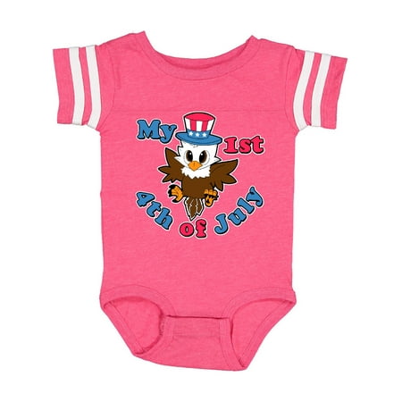 

Inktastic My 1st 4th of July with Baby Eagle wearing Patriotic Hat Gift Baby Boy or Baby Girl Bodysuit