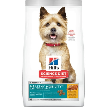 Hills Science Diet Adult Healthy Mobility Small Bites Chicken Meal, Brown Rice & Barley Recipe Dry Dog Food, 30 lb bag