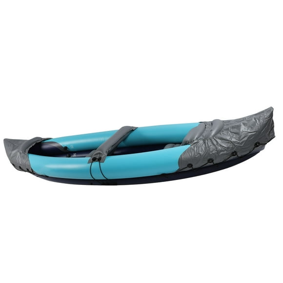 Thickened PVC Inflatable Canoe, 2 Person Foldable Kayak Quick Foldable Design for Fishing Rafting Boating