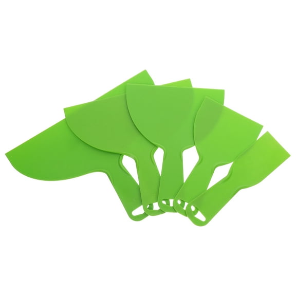 Worgeous 5 Sets Reusable Flexible Plastic Putty Knife Set for Painting Spreading Taping Drywall and Wallpaper Scraping