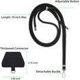 thumbnail image 3 of WWS-Phone Lanyard, Universal Cell Phone Lanyard with Adjustable Nylon Neck Strap, Phone Tether Safety Strap Compatible with Most Smartphones with Full Coverage Case (Black), 3 of 4