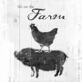 thumbnail image 2 of OnRei 20x20 Black Ornate Wood Framed with Double Matting Museum Art Print Titled - Farm to Chicken and Pig, 2 of 4
