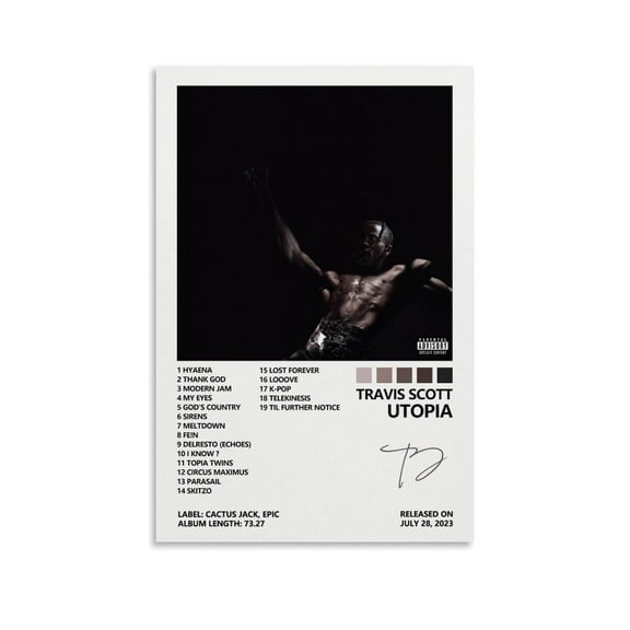 Travis Poster  Album Cover Posters for Bedroom Aesthetic Canvas Art Wall Decor