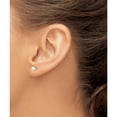 thumbnail image 3 of 14K White Gold 4mm Opal Stud Earrings (4 X 4) Made In India xbe130, 3 of 5