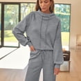 thumbnail image 5 of SUNBS Lounge Sets for Women Sweatsuits 2 Piece Outfits 2025 Fall Drawstring Sweatshirt Wide Leg Sweatpants Tracksuit, 5 of 7