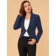 thumbnail image 3 of Chaqueta Corta Casual Allegra K para Mujer sin cuello Armada XS, 3 of 6