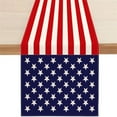 thumbnail image 4 of Felwors Independence Day Table Cloth Coffee Table Table Cloth Holiday Decoration Cloth Cotton Linen 33x180cm, 4 of 5
