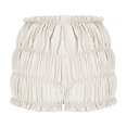 thumbnail image 5 of Karymi Workout Shorts Women High Waisted Ruffled Bloomers Shorts, Cute Tiered Ruffle Elastic Waist Bubble Shorts with Bow, Solid Y2K Style Satin Shorts Workout Shorts Women, 5 of 5
