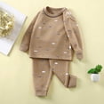 thumbnail image 2 of NIEWTR Baby and Toddler Matching Outfits Girls 2Pcs Long Sleeve Crewneck Pullover with Stretchy Waist Pants Casual Sleeping Set Breathable for 0-24 Months(A-Purple,18-24 Months), 2 of 4