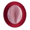thumbnail image 4 of Montique Red Two Tone Braided Pinch Fedora Hat H-22, 4 of 4