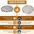 thumbnail image 6 of Fire Pit Grate, Heavy Duty Iron Round Firewood Grate, Round Wood Fire Pit Grate 24", Firepit Grate with Black Color  Fire Grate with 4 Removable Round Legs for Burning Fireplace and Firepits, 6 of 7