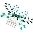 thumbnail image 4 of KAKOWELY Green Crystal Rhinestone Hair Comb for Wedding Bridal Hair Accessory Light Weight,5.12"X3.35"X0.79", 4 of 4