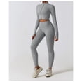 thumbnail image 4 of Chaqueta de Yoga for mujer, chaqueta de Yoga deportiva for correr al aire libre con cremallera, chaqueta de manga larga, ropa de Yoga de secado rápido for niñas, 4 of 7
