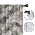thumbnail image 4 of Blackout Kids Curtains,Gray Gold Hexagon Marble Pattern Childrens Insulated Curtains Set Of 2,Bedroom Essentials,Toddler Room Decor 52"x63", 4 of 5