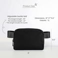 thumbnail image 5 of Mini riñonera unisex con correa ajustable, pequeña riñonera para viajes, entrenamiento, correr, senderismo, color negro, 5 of 5
