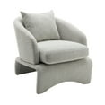 thumbnail image 3 of Living Room Accent Chair With Metal Back Curved Edges Upholstered Leisure Sofa Chair For Bedroom Waiting Room Office, 3 of 9