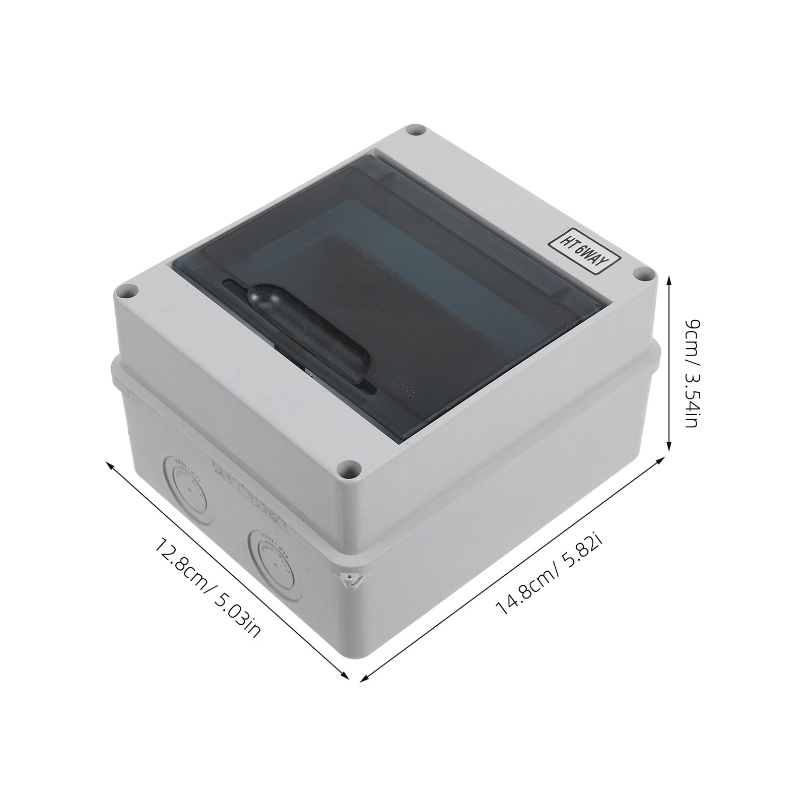 Enclosure Box Din Rail Enclosure 6 Way Power Distribution Box Circuit Breaker Box Plastic Electrical Enclosure for Wall Mounting