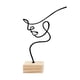 thumbnail image 1 of Escultura de contorno de cara de metal nórdico, figura de hierro forjado, figura geométrica de mesa L, 1 of 7
