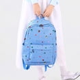 thumbnail image 5 of HUISZJ 3Pcs Strawberry Printed School Backpack, Students Bookbags Set with Lunch Box, Cute Daypack Bag Set for Women College (Light Blue), 5 of 7