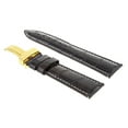 thumbnail image 2 of 19MM LEATHER WATCH BAND STRAP CLASP FOR 34MM ROLEX DATE AIRKING DARK BROWN GOLD, 2 of 2