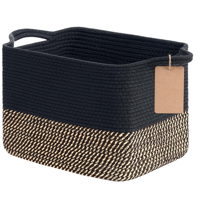 Cesta de almacenamiento Goodpick de algodón tejido 33x25x23 cm