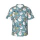 thumbnail image 1 of Balery Snowflake Scarf Snowman Camisas hawaianas de manga corta para hombre, camisas playeras de corte holgado, camisas de vacaciones con botones,3X-Large, 1 of 7