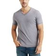 thumbnail image 1 of Camiseta Lucky Brand Venice Burnout con cuello en V para hombre, color gris, 1 of 4