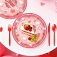thumbnail image 5 of SLYNSHome 24Pcs Valentine's Day Party Plates Party Supplies 9 inch Pink Valentines Day Party Tableware for Holiday,Picnic,Birthday Party,Bridal Shower, 5 of 6