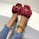 thumbnail image 5 of Amzcrzy Zapatos de mujer,Zapatos de mujer,Zapatillas de mujer, Zapatillas planas de verano para mujer, con punta cuadrada y lazo, informales y cómodas. Sandalias Mujer Zapatillas De Casa, 5 of 6