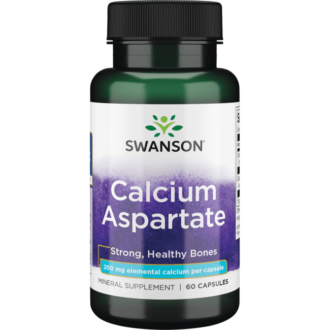 Swanson Calcium Aspartate 200 mg 60 Capsules