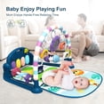 thumbnail image 2 of Baby Play Mat Baby Gym,Funny Play Piano Tummy Time Baby Activity Mat with 5 Infant Sensory Baby Toys & 4 Wrist Rattle Socks, Boy & Girl Gifts for Newborn Baby 0 to 3 6 9 12 Months(Blue), 2 of 6