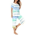 thumbnail image 5 of Tnhcen Short Sleeve Capri Pants with Pockets Fashionable 2-Piece Women's Print Summer Pajama Set S-3XL, 5 of 6