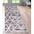 thumbnail image 2 of Lbaiet CH950Z26 Oakleigh 2 x 6 ft. Runner Rug, Purple, Gray & White, 2 of 4