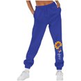 thumbnail image 2 of successthop Sweatpants for Women Pants with Pockets Printed ELastic Waist Sportpants Drawstring Lightweight Trousers Blue, 2 of 4