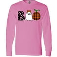 thumbnail image 3 of Inktastic Boo Halloween Ghost and Plaid Pumpkin Long Sleeve T-Shirt, 3 of 5