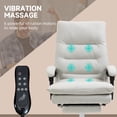 thumbnail image 4 of Vinsetto Microfibre Vibration Massage Office Chair, Cream White, 4 of 10