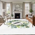 thumbnail image 2 of Letter N Large Area Rugs 8x10 ft Alphabet Green Eucalyptus Leaves Plant Simple Washable Rug Non Slip Indoor Carpet Absorbent Floor Mat for Living Room Bedroom Dining Room, 2 of 9