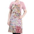 thumbnail image 5 of Pioneer Flower Floral Print Pattern Apron-Garden Aprons for Women with Pockets-Cotton Linen Waterproof Kitchen Cooking Gardening Aprons Adjustable for Kitchen,Cooking,BBQ and Salon 33x27 Inch, 5 of 7