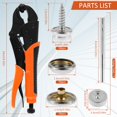 thumbnail image 2 of DEBGFS Snap Fasteners Tool Kit 153Pcs DIY Metal Snaps Buttons with Fastener Pliers Press Tool Kit, 2 of 7