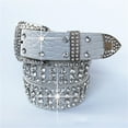 thumbnail image 4 of Bling Rhinestone Belt Western Cowgirl Belt Studded Rhinestone Waistband Belt, 4 of 16
