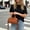 Orange, variant on Deeceymbur Women Canvas Small Crossbody Tote Bag Lightweight Casual Shoulder Purse with Multi Pocket Organizer 4 Colors Everyday Use