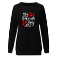 thumbnail image 4 of Qiopertar Valentine's Day Imprimé pour Femmes Mode Décontractée Col Rond Manches Longues Pull Chandail en Molleton Haut Chemisier Liquidation Livraison Gratuite à Moins de 5$ jusqu'à 90 % de Réduction, 4 of 5