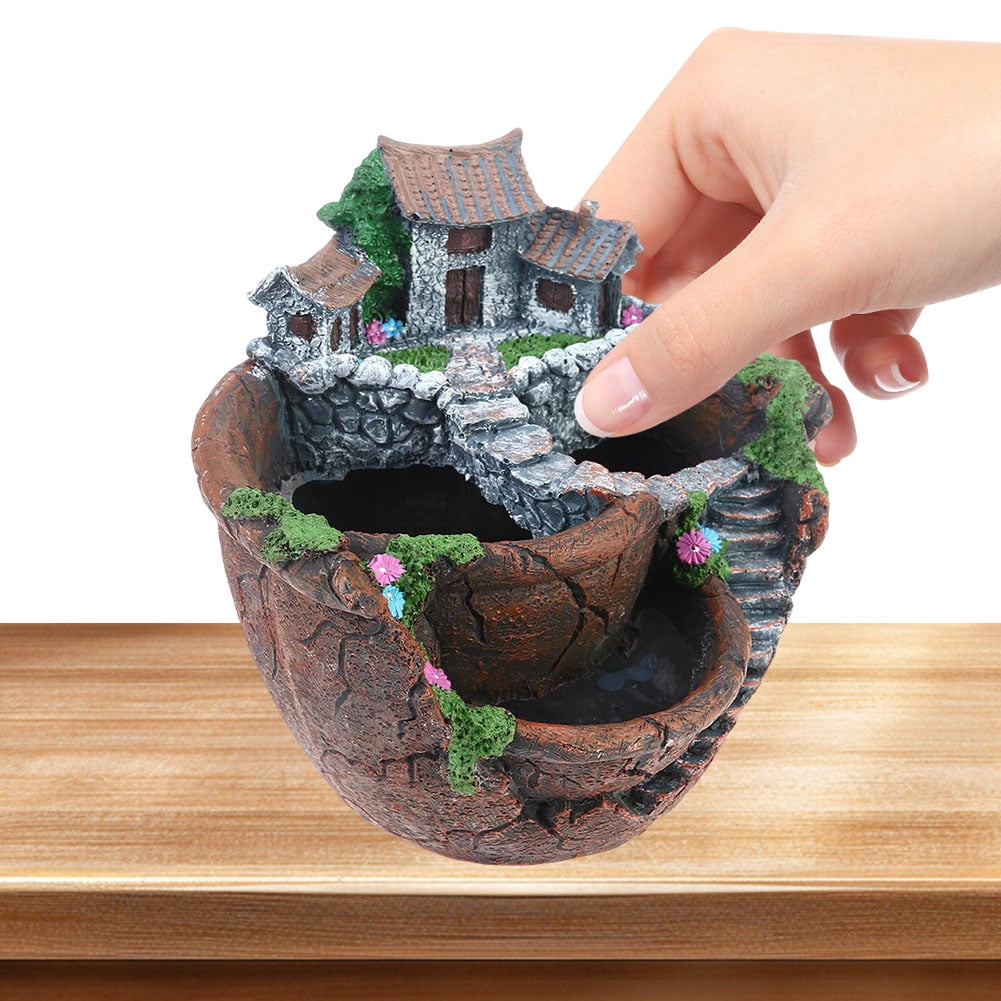 CARRFA 2025 Creative Fairy Garden Planter Plants Pot, Flowers Succulent Plants Fairy House Pot Holders Hanging Garden Design with Sweet House