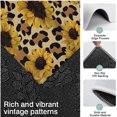 thumbnail image 3 of Leopard Sunflower Pattern Kitchen Rugs Sets Of 3,Kitchen Runner Rugs Non Skid Washable,Decorative Kitchen Floor Mats for Kitchen,Sink,Laundry,17"x30"+ 17"x47" + 17"x59", 3 of 6