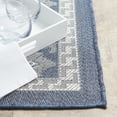thumbnail image 4 of SAFAVIEH Machine Washable Rug Indoor/Outdoor Bermuda Collection - Bermuda Fredrick Geometric Indoor/Outdoor Area Rug, Navy/Ivory, 6'7" x 6'7" Round, 4 of 6