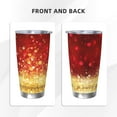 thumbnail image 3 of Cauagu Red Gold Glitter Pattern 20oz Tumbler,Stainless Steel Vacuum Insulated Tumbler with Lid Insulated Coffee Mug Thermal Cup with Splash Proof Sliding Lid-Straw Three-piece Set, 3 of 8